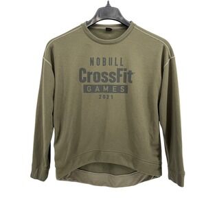 NOBULL CrossFit Games 2021 Olive Green‎ Pullover Sweatshirt Activewear Womens XS